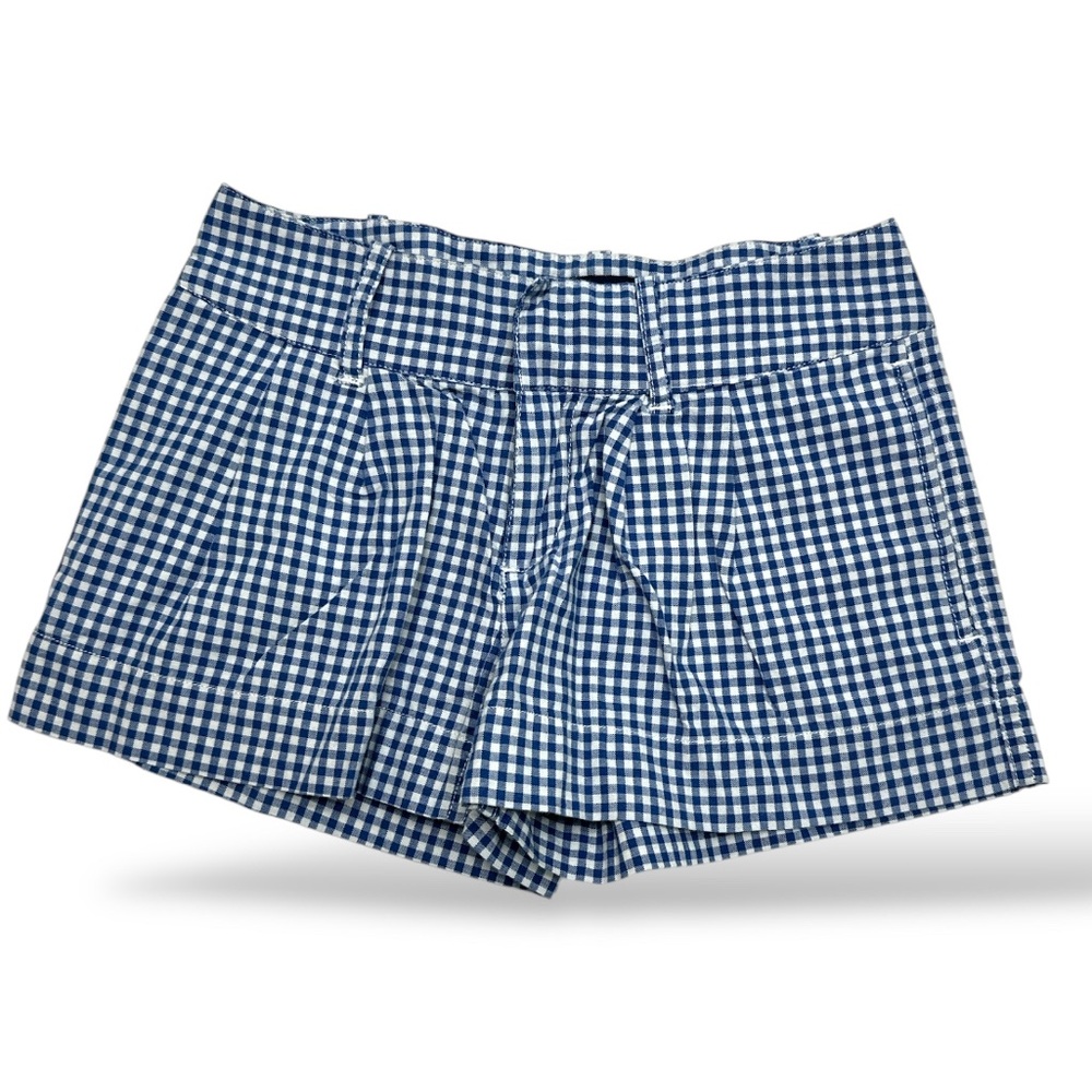 Ralph Lauren Girls Kids Gingham Shorts Size 8 Blue‎ and white (KS4)